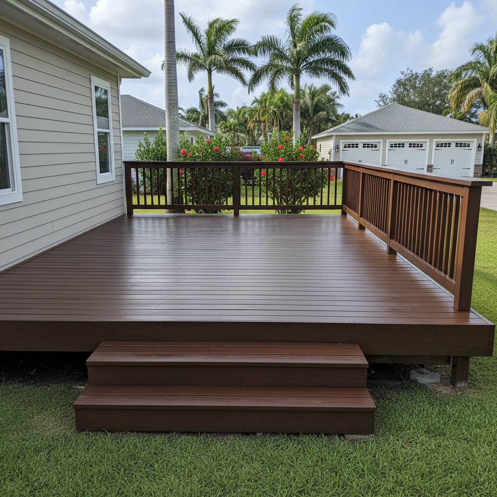Pool Deck Construction completed by Excellence Deck Company in Palmetto, FL